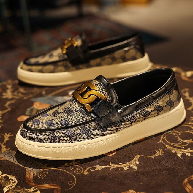 Men's Breathable Slip-On Canvas Loafers.