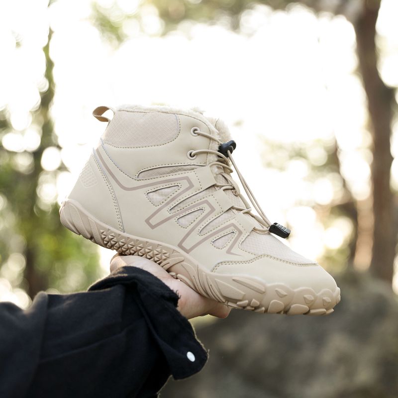 Men's Waterproof Winter Hiking Boots with Fur Lining.