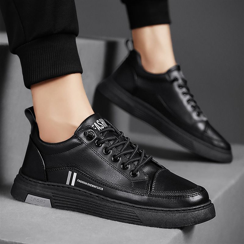 White Trendy Casual Sneakers, Sports Microfiber Leather Men's Shoes, Live Delivery.