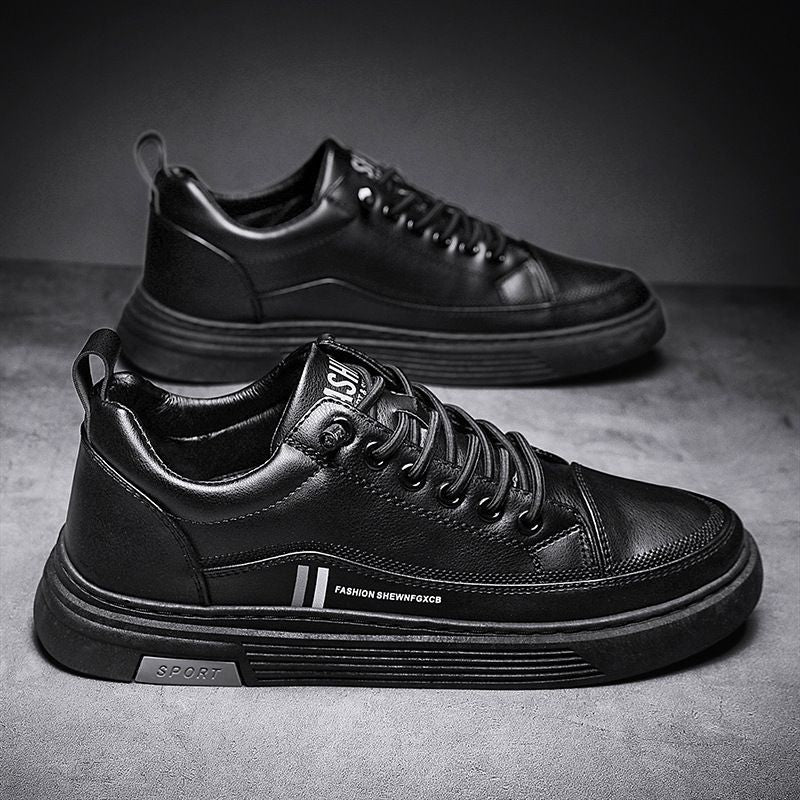White Trendy Casual Sneakers, Sports Microfiber Leather Men's Shoes, Live Delivery.