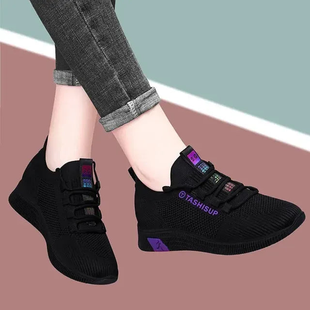 Breathable Women's Sports Sneakers - Lightweight & Non-Slip.