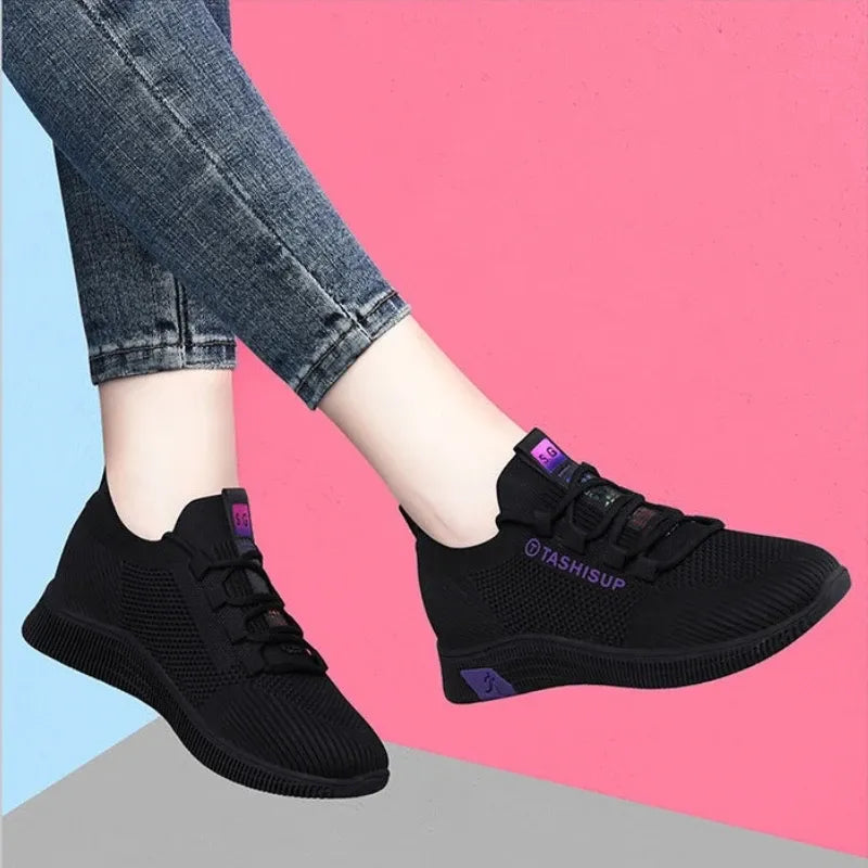 Breathable Women's Sports Sneakers - Lightweight & Non-Slip.