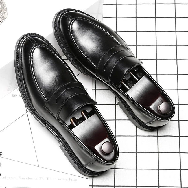 Men's Breathable Leather Loafers - Style & Comfort.