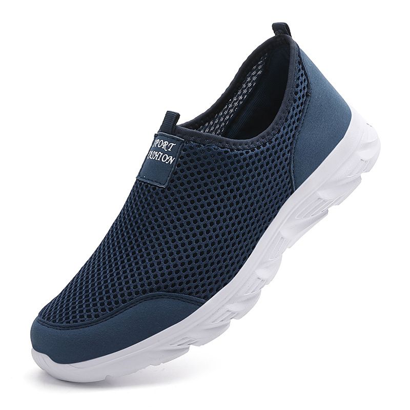Men's breathable sports shoes light sneakers a slip-on.