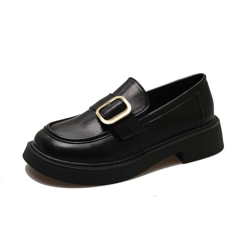 British Style Mary Jane Loafers – Round Toe Leather Shoes for Women.