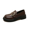 British Style Mary Jane Loafers – Round Toe Leather Shoes for Women.