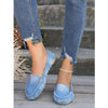 Denim Beanie Slip-On Shoes for Women.
