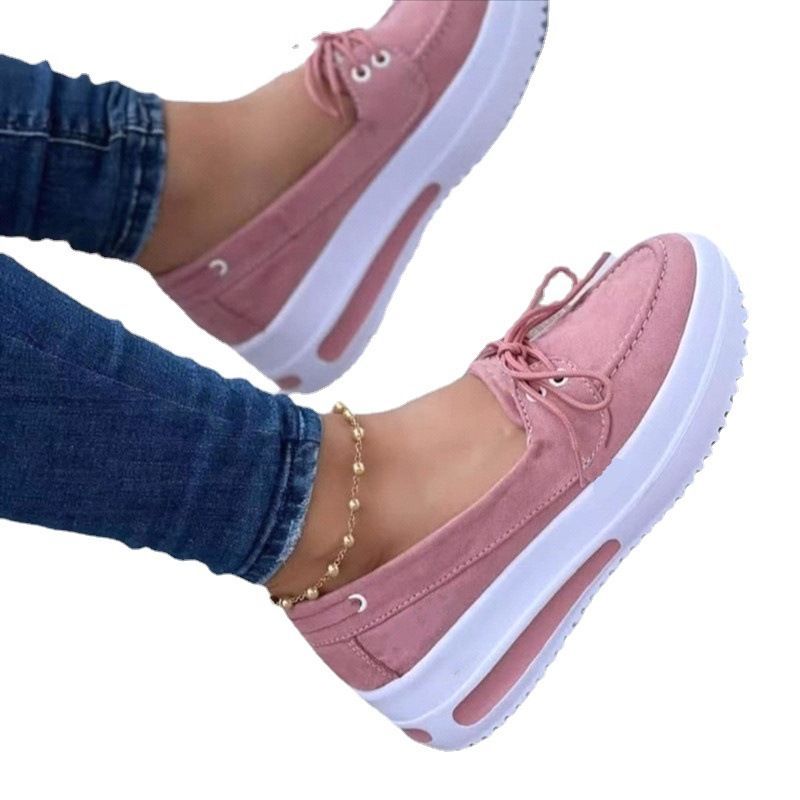Plus-Size Lace-Up Casual Comfort Shoes.