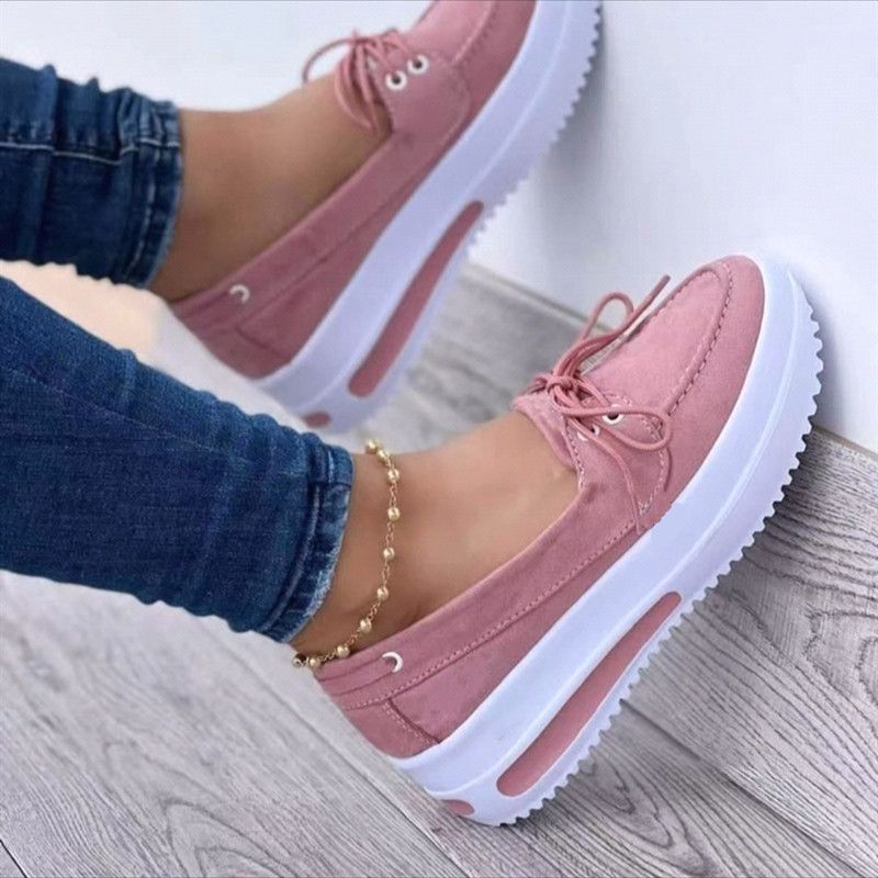 Plus-Size Lace-Up Casual Comfort Shoes.