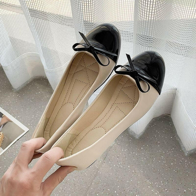 Stylish Korean Flat Bow Shoes for Comfort.