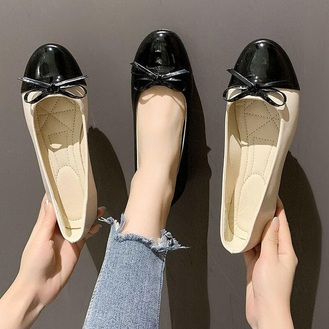 Stylish Korean Flat Bow Shoes for Comfort.