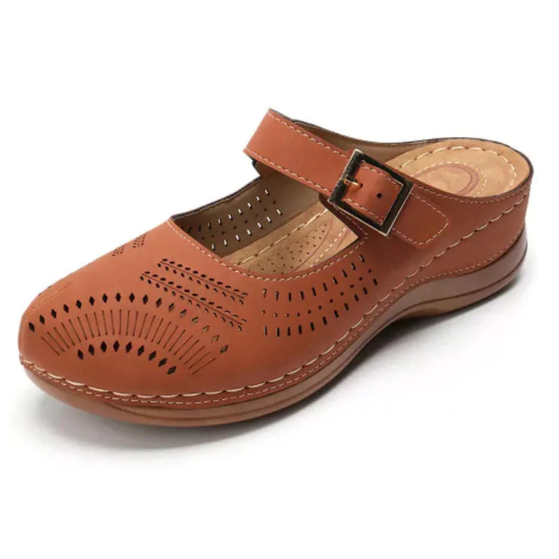 Lightweight Non-Slip Wedge Sandals with Closed Toe