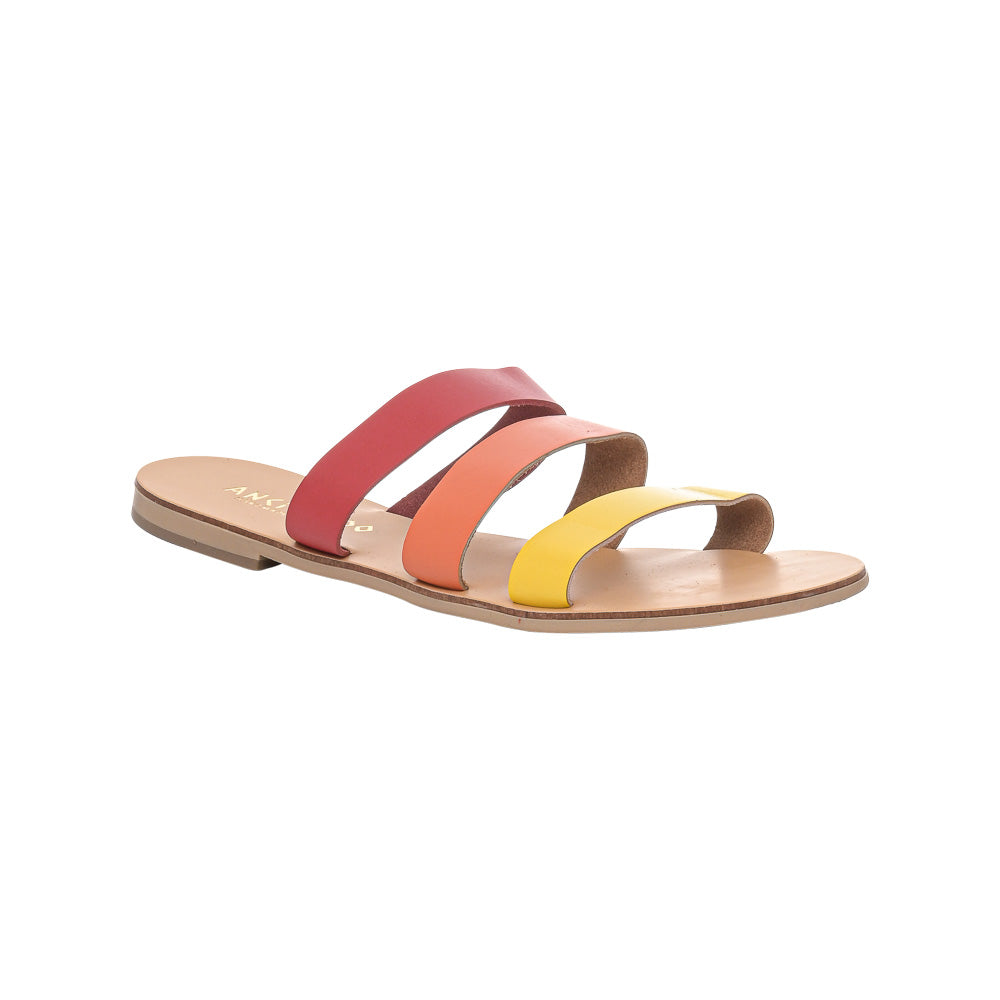Ancientoo Slides Harmonia – Elegant Leather Sandals for Women.