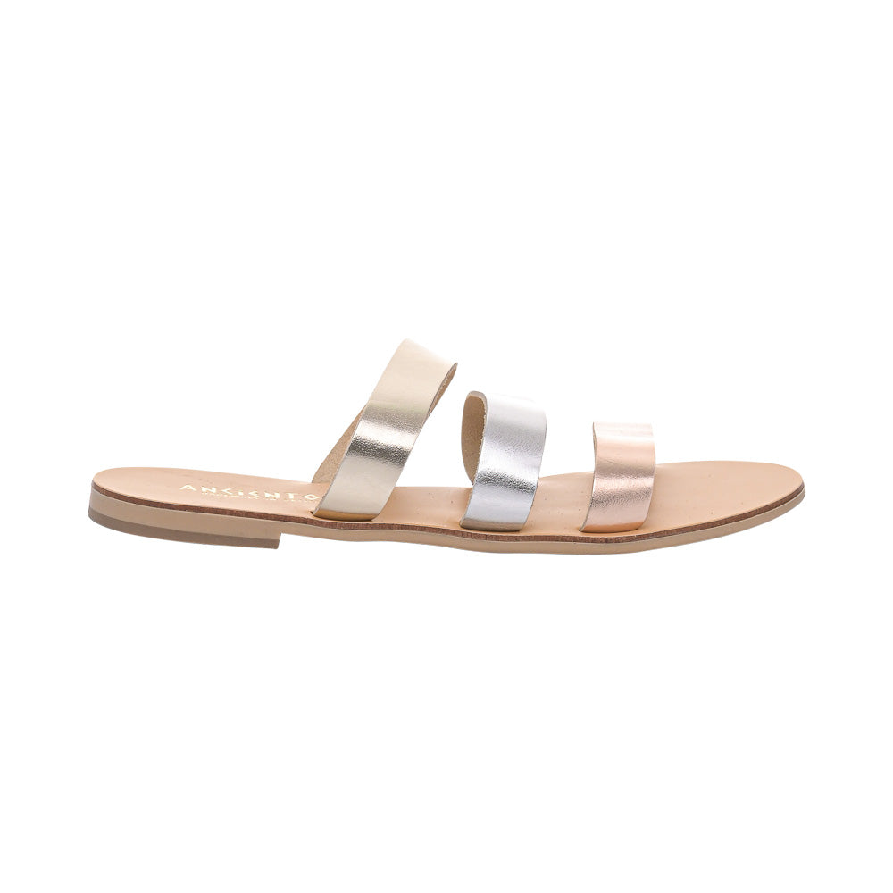 Ancientoo Slides Harmonia – Elegant Leather Sandals for Women.