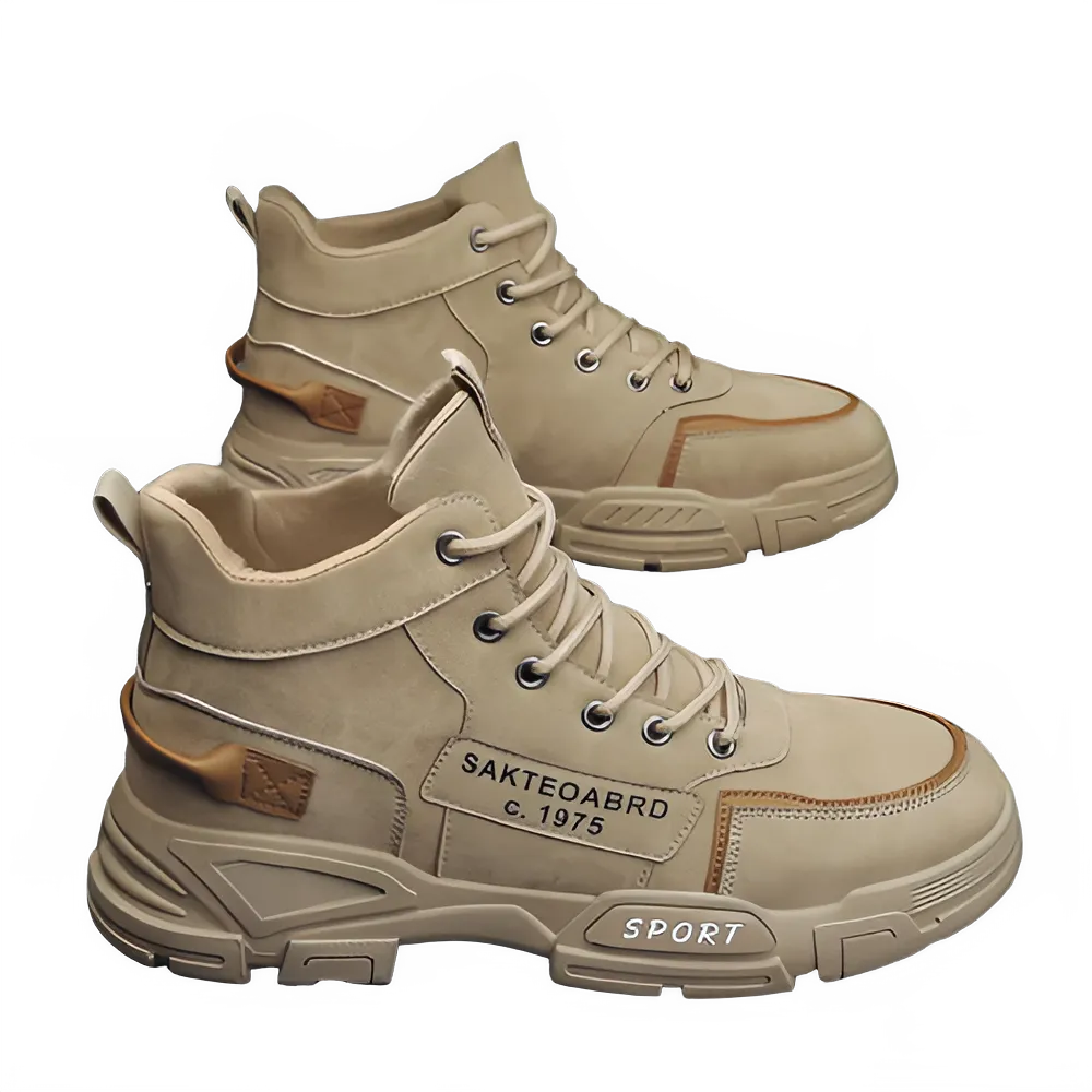 Men's High Top Motorcycle Boots - Stylish & Durable.