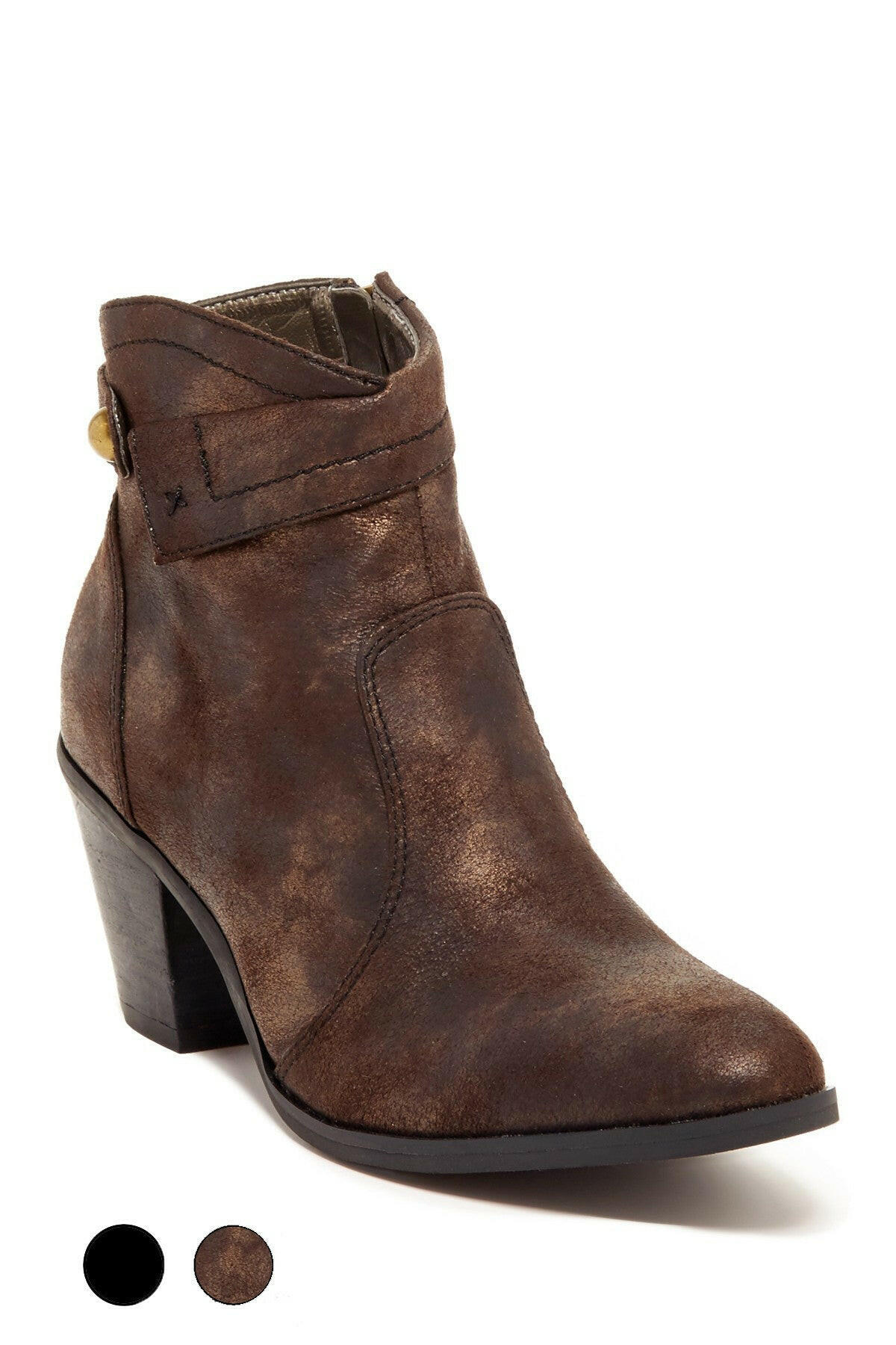 ADDY Ankle High Heels | Vegan Leather Fold-Over Ankle Booties.