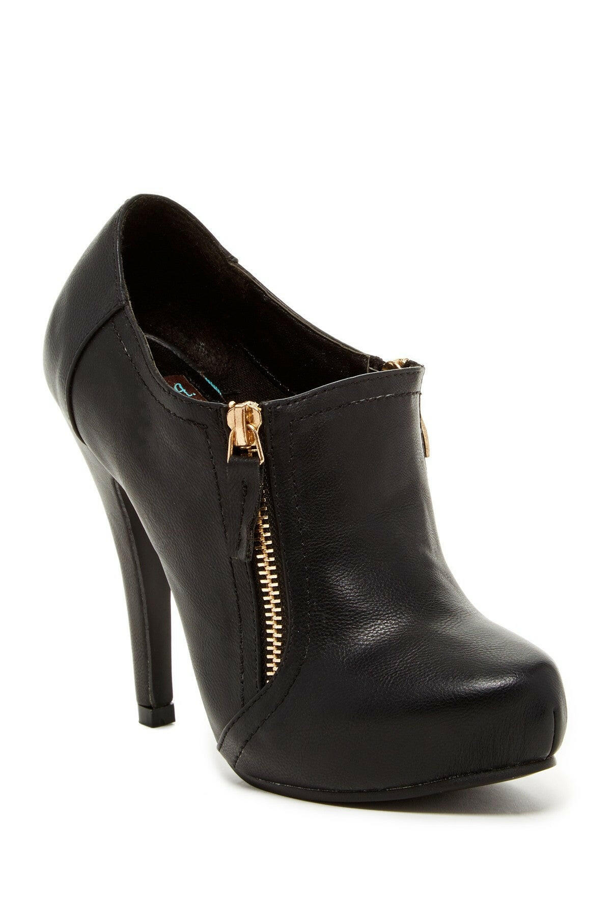 AMMA Ankle High Heel | Vegan Leather Women’s Black Heels 4.5