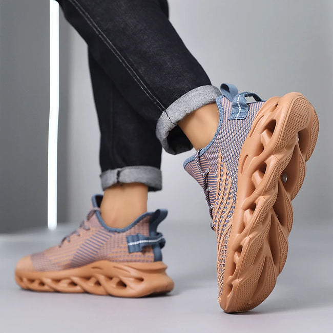 Men's Breathable Running Sneakers - Non-Slip Style.