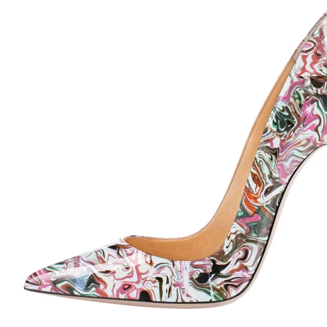 Women's Stiletto Pumps – Pointed Toe Patent Leather High Heels  7 Colors.