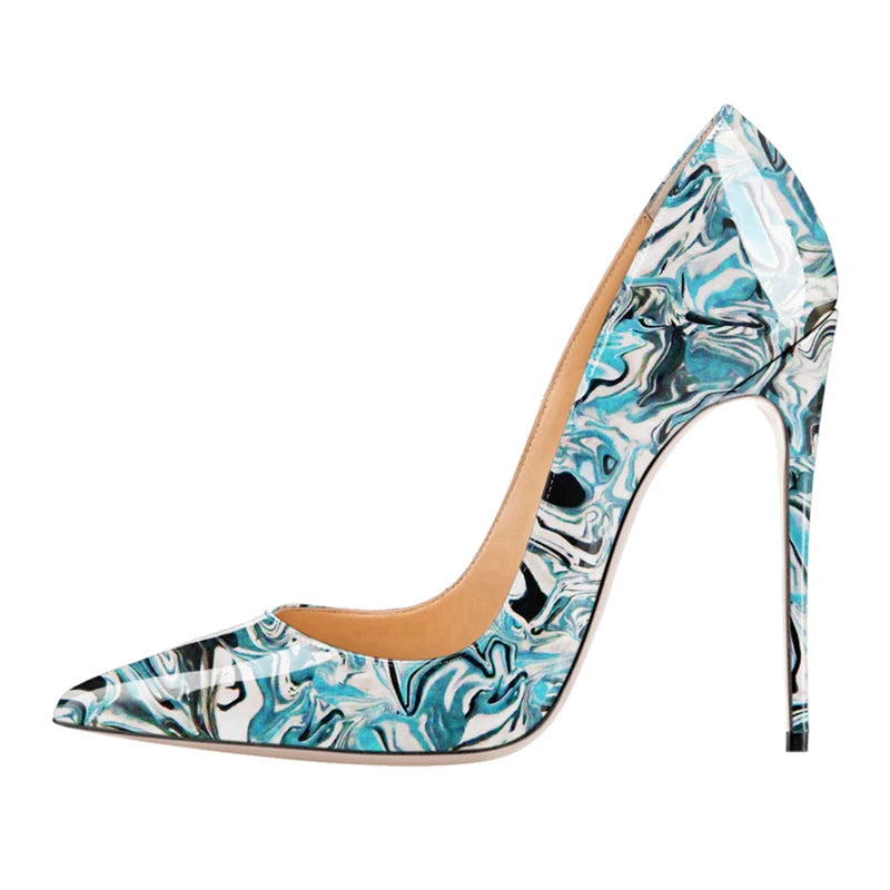 Women's Stiletto Pumps – Pointed Toe Patent Leather High Heels  7 Colors.