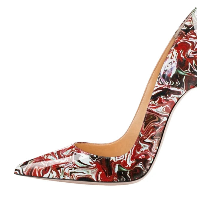 Women's Stiletto Pumps – Pointed Toe Patent Leather High Heels  7 Colors.