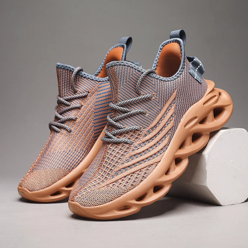 Men's Breathable Running Sneakers - Non-Slip Style.