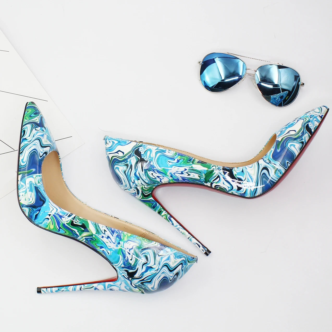 Women's Stiletto Pumps – Pointed Toe Patent Leather High Heels  7 Colors.