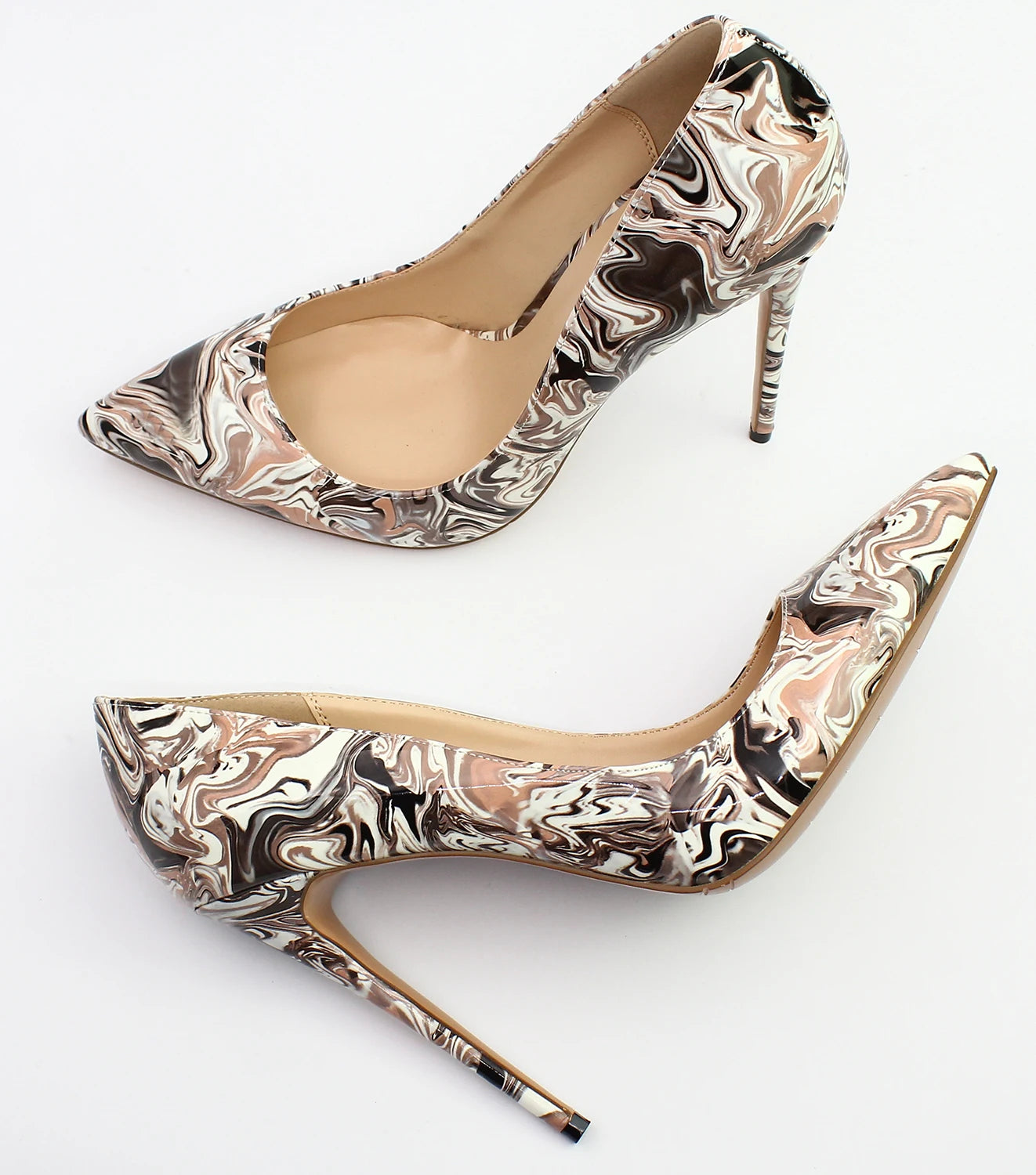 Women's Stiletto Pumps – Pointed Toe Patent Leather High Heels  7 Colors.
