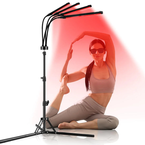 RedFlare Tri-Spectrum LED Therapy Lamp - 180 LED Red Light Infrared Therapy with Adjustable Stand