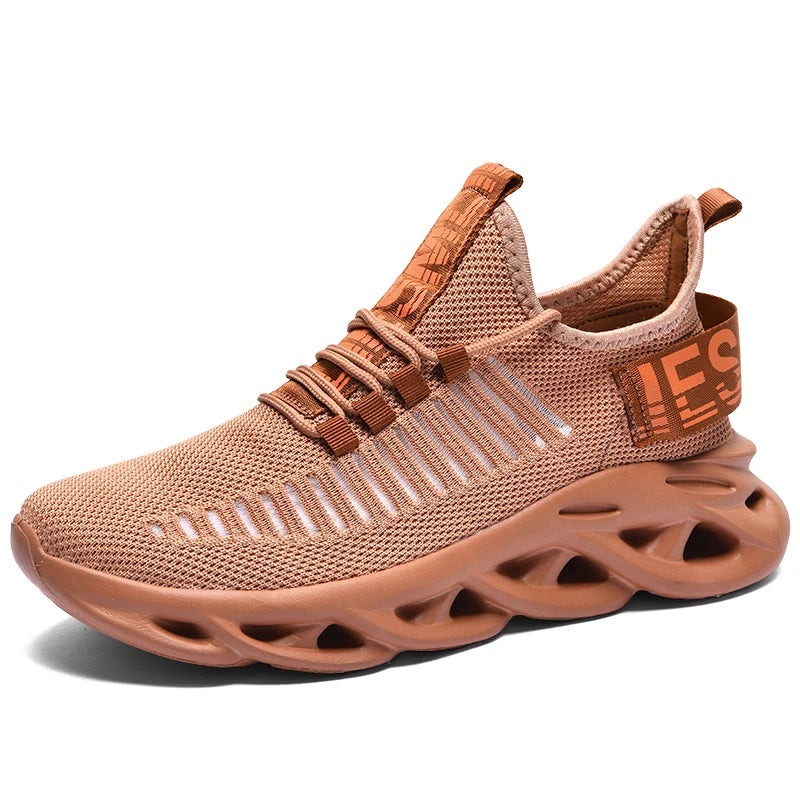 Men's Breathable Running Sneakers - Non-Slip Style.