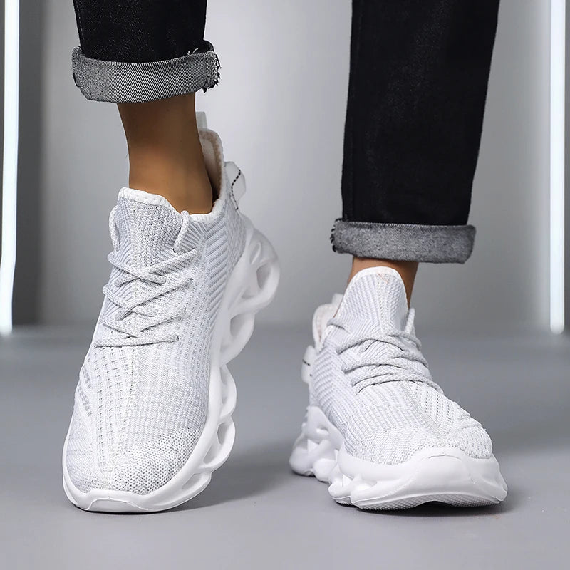 Men's Breathable Running Sneakers - Non-Slip Style.