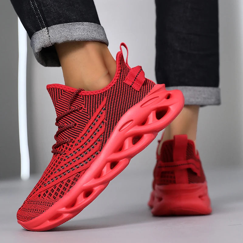 Men's Breathable Running Sneakers - Non-Slip Style.