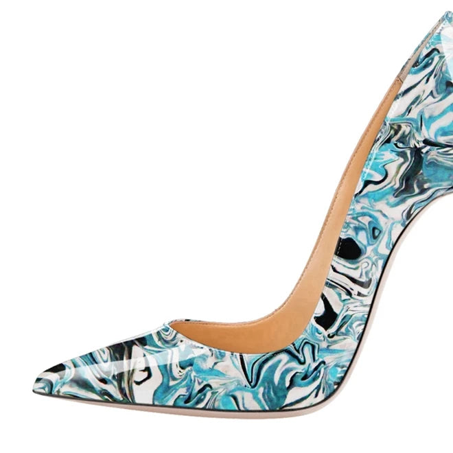 Women's Stiletto Pumps – Pointed Toe Patent Leather High Heels  7 Colors.