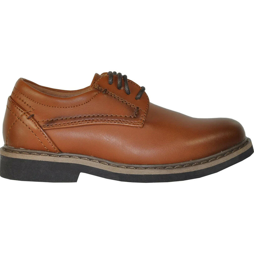 VANGELO Boy VALLO-1PKID Dress Shoe – Brown Matte | Formal & Tuxedo Shoes.