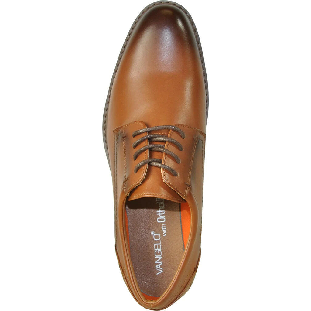 Vallo-1P Brown Matte VANGELO Oxford Shoes | Men’s Formal & Tuxedo Shoes.