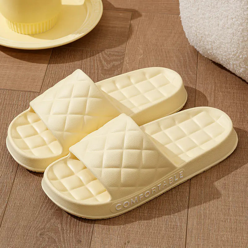 Men's Soft-Sole Plaid Indoor Slippers for Summer