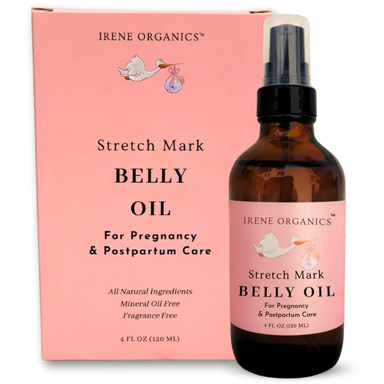 Natural Stretch Mark & Scar Treatment Belly Oil – Irene Organics Pregnancy & Postpartum Skincare