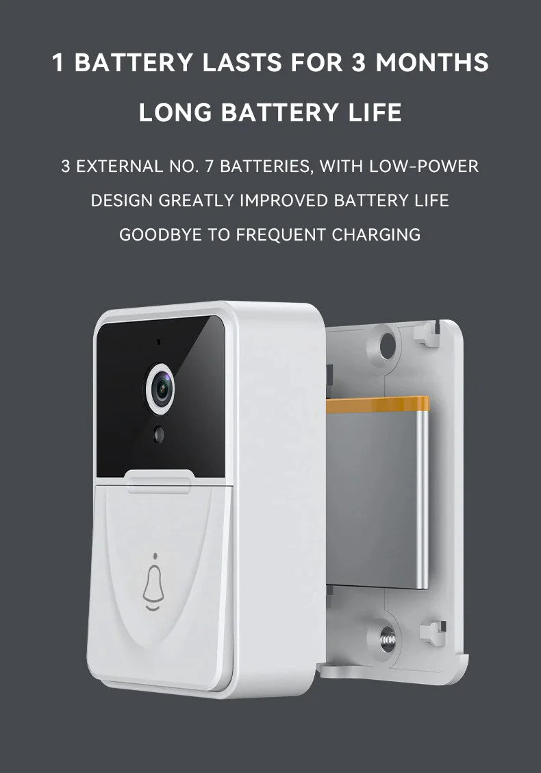 Smart WiFi Video Doorbell 1080P HD Camera - Night Vision Intercom Security System with 166° Wide Angle