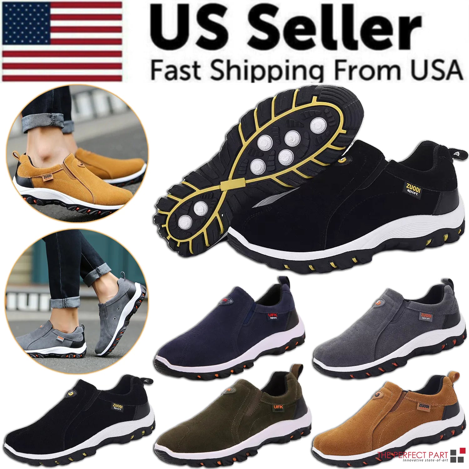 Men's Casual Loafer Sneakers for Outdoor Sports