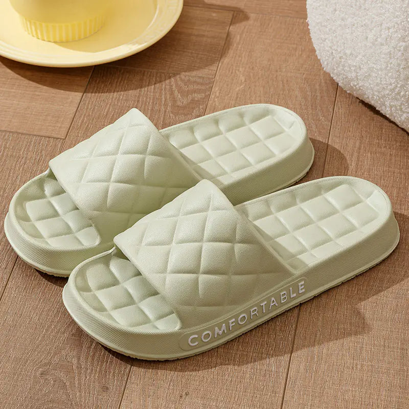 Men's Soft-Sole Plaid Indoor Slippers for Summer